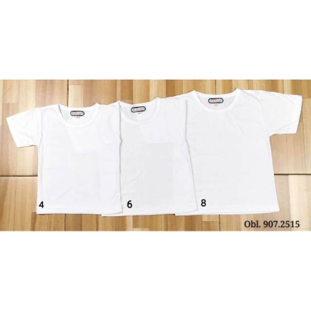 3 PCS Kaos putih Oblong anak Kaos dalam anak putih polos bahan katun 1-12 thn / Dalaman anak sekolah