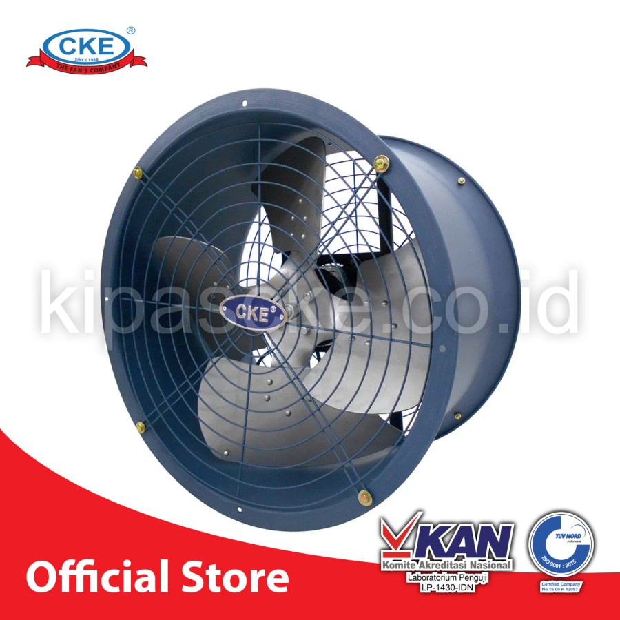 Fan Drum Low Noise CKE 20 inch 380v DFL-20/3-YL Blower Tabung Pabrik