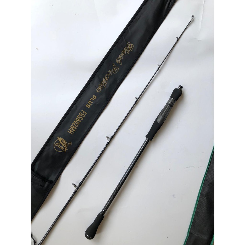 Joran Kuat Orca Black Panther Plus Seri II Jigging 602MH PE 2-5 Bahan Carbon Ring Fuji Terbaik