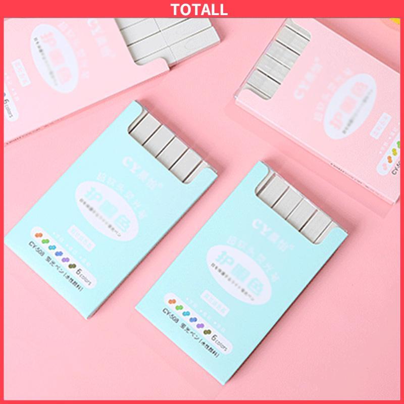 COD COD multicolor pena stabilo siswa 6PCS/set Stabilo / highlighter pastel 6 colors warna-Totall