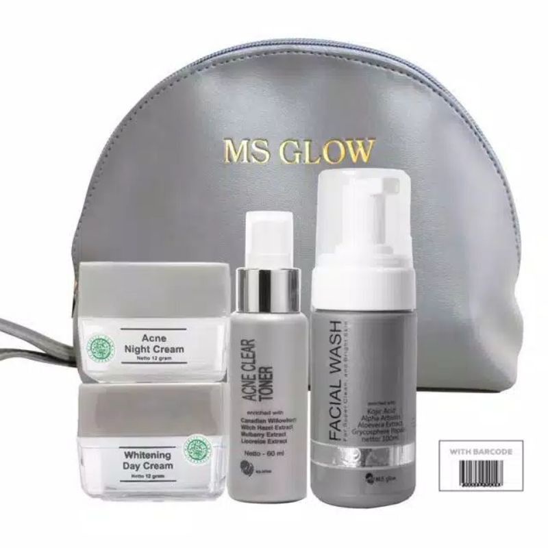 (PROMO) MS GLOW PAKET Whitening / Acne / Luminois / Ultimate