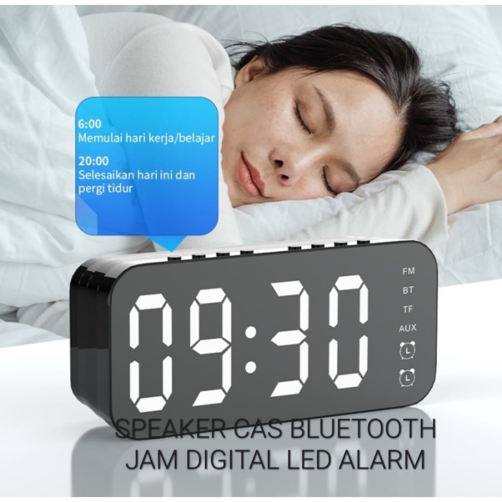 J418 BLUETOOTH USB MP3 JAM DIGITAL LED ALARM SYSTEM CASAN RADIO FM AUDIO SPIKER MINI BAS BASS WATCH WAKTU BISA DIJADIKAN ALARM DAN SPEAKER PEMASANGAN SANGAT PRAKTIS TANPA RIBET DENGAN HARGA TERJANGKAU DENGAN BENTUK YANG CUKUP FLEKSIBLE MUDAH DIBAWA