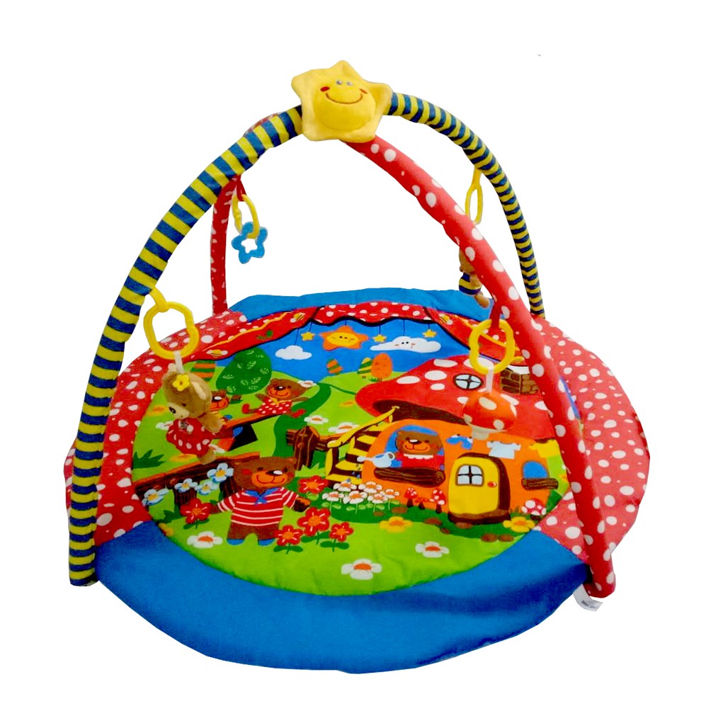 Pumpee Mushroom Bear Play Mat / Matras Bayi Music