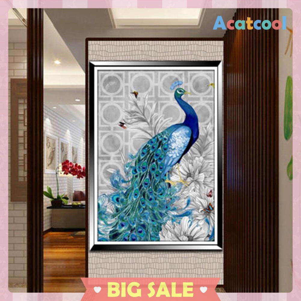 5D Diamond Embroidery Painting DIY Peacock  Stitch Craft Kit Cross