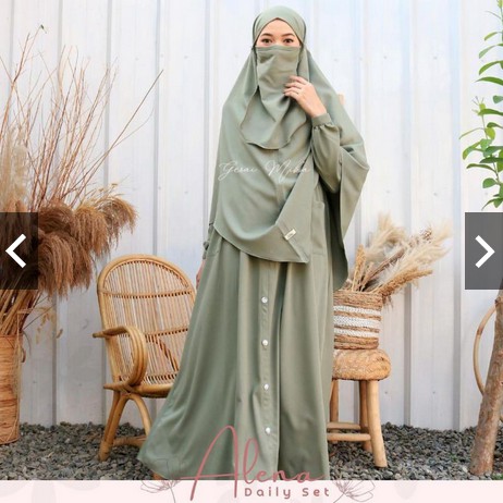 Gamis Set Alena ORI Gerai Mika DAILY SET