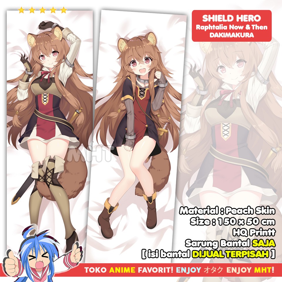 Sarung Bantal Anime Dakimakura The Shield Hero Tate no Yuusha : Raphtalia Now &amp; Then