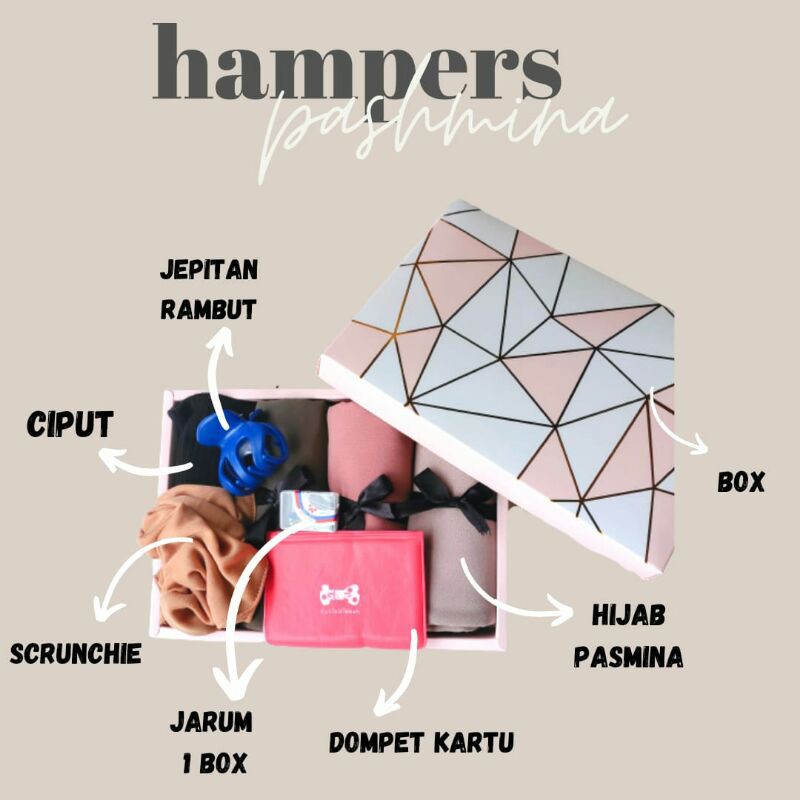 

TERMURAH ||hampers hijab giftnya banyak bgt/kado ultah/kado pernikahan