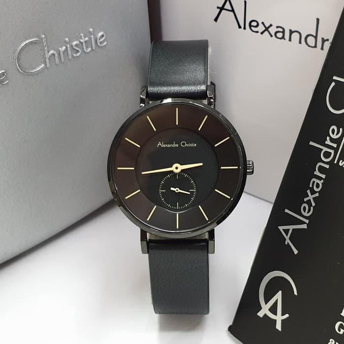 Jam Wanita Alexandre Christie AC8484 AC 8484 Fullblack Cewek Original Limited