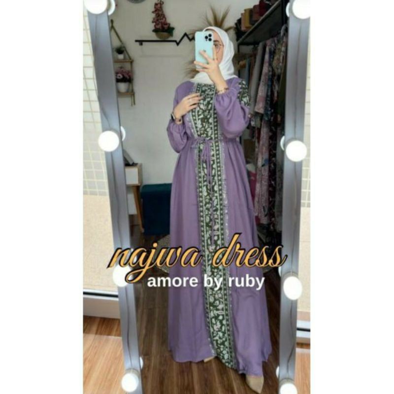 (COD)DRESS MAXI NAZWA/NAJWA AMORE BY RUBY FASHION WANITA TERLARIS TERBARU