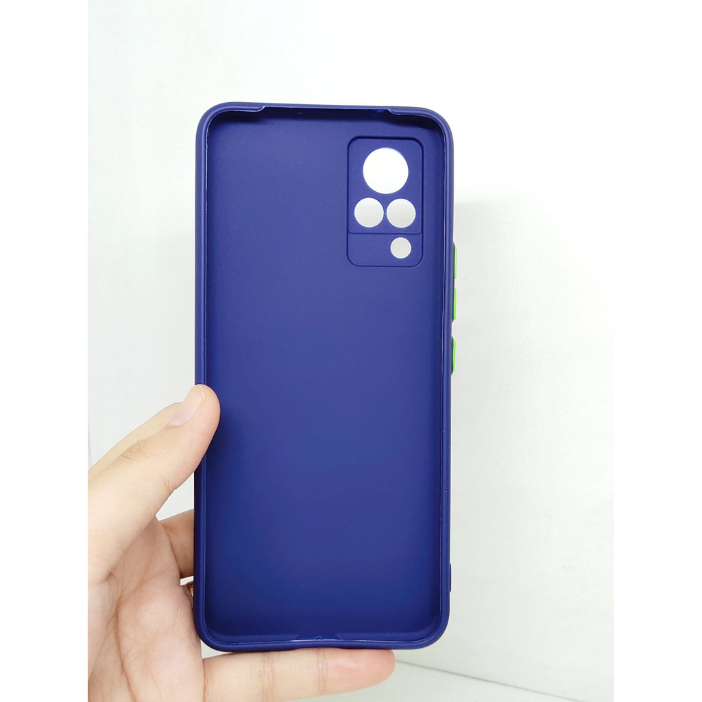 SMPC TPU Candy Vivo V21 4G V21 5G V21E SoftCase Macaron Protection Camera Tombol Warna