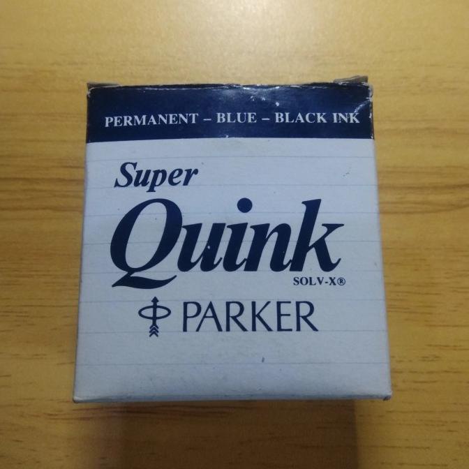 

Tinta Cair Solv-X Parker Quink Permanen Blue Kemasan Putih Jadoel Nos