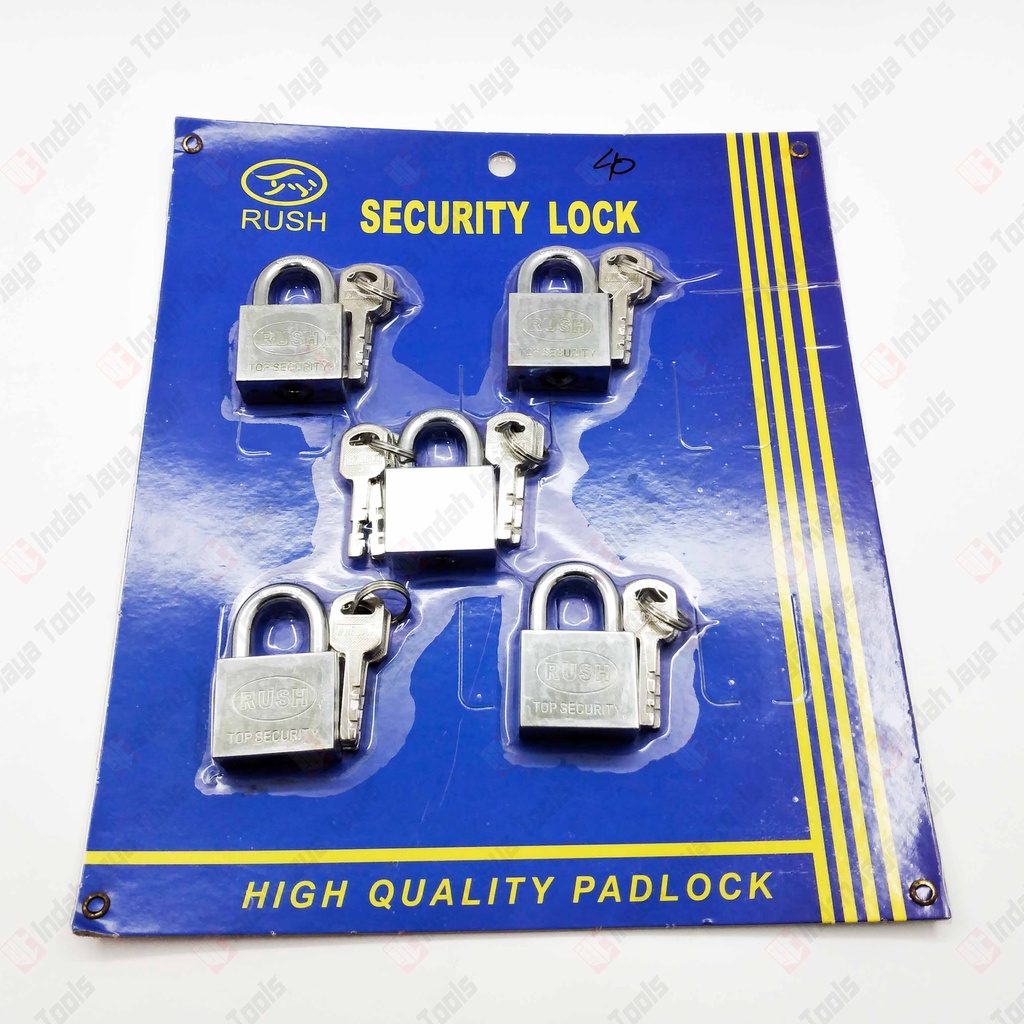 RUSH 40 MM 5 Pcs Kunci Gembok Master Key Set Rumah Toko Gerbang