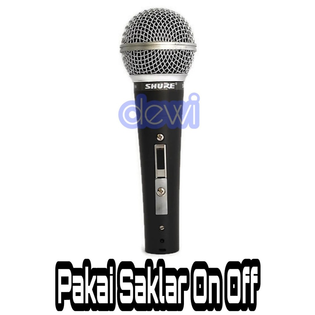 MIC SHURE BETA 58 SK PAKAI SAKLAR ON OFF/ MICROPHONE SHURE KABEL BETA 58 SK / MIC SHURE BETA 58 SK