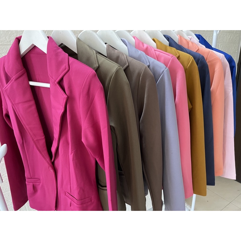 Sale! New Colour pocket Blazer/ Blazer formal wanita /  blazer kantor / jas lengan tangan panjang