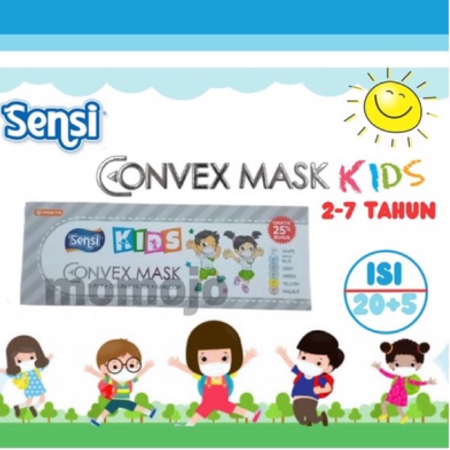 MASKER SENSI CONVEX KIDS MASKER EARLOOP ANAK 5PLY DOUBLE FILTER