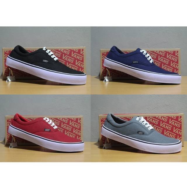 Sepatu Casual VANSS Pria wanita Era Authentic hitam abu marun dan fullblack sekolah