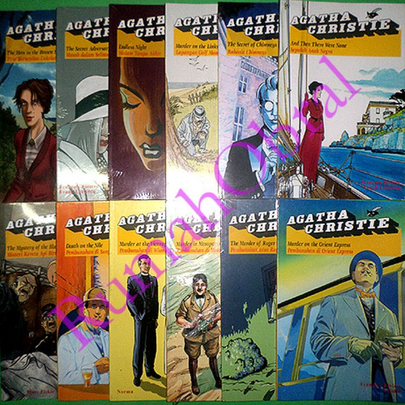 Buku Seri Agatha Christie Komik Komplit (1-12) Tamat. Total 12 Buku Baru Penerbit Gramedia