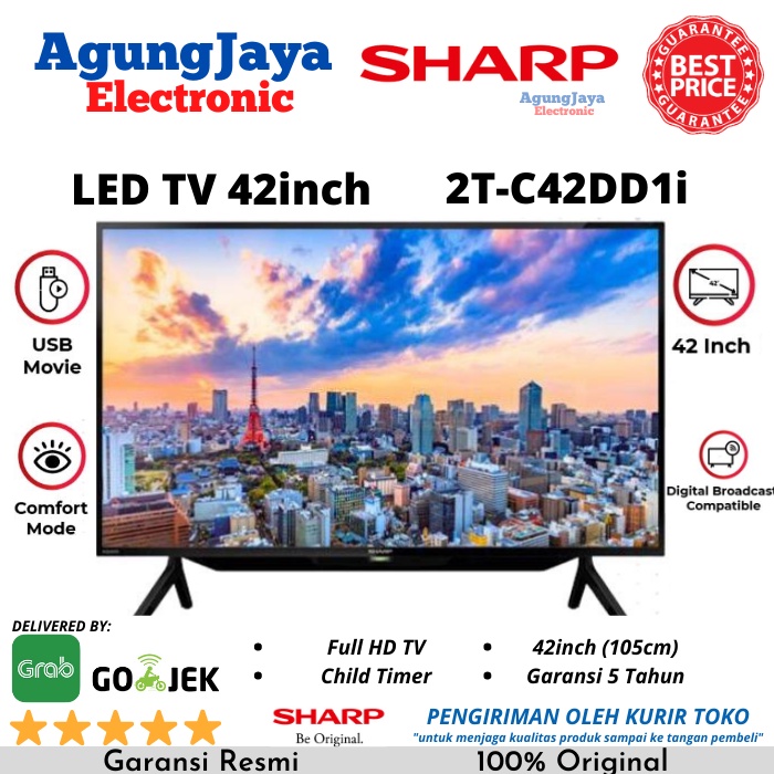 PROMO LED TV SHARP 42" 2T-42DD1I DIGITAL FULL HD 42INCH (CILEGON SERANG)