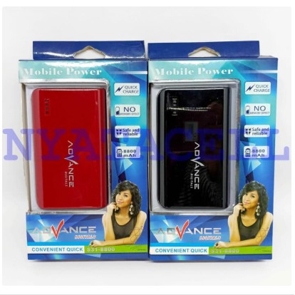 Power Bank Advance 8800 mAh Bonus Tongsis+Pos Card Candi Borobudur