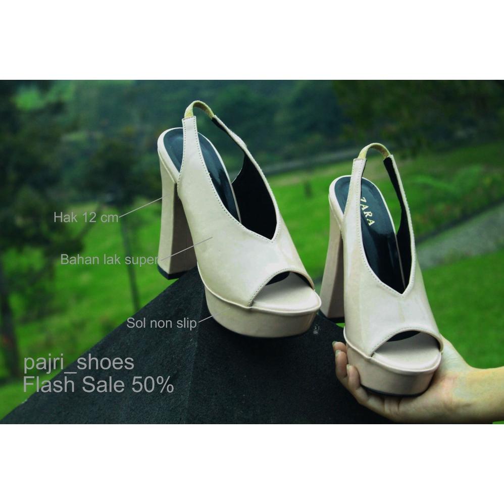 Pajri - Heels Wanita 12 Cm Karet Belakang