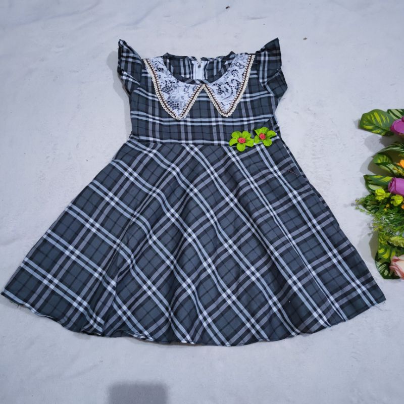 Dress Anak 2 3 Tahun cewek perempuan katun motif (Dress Rainee)