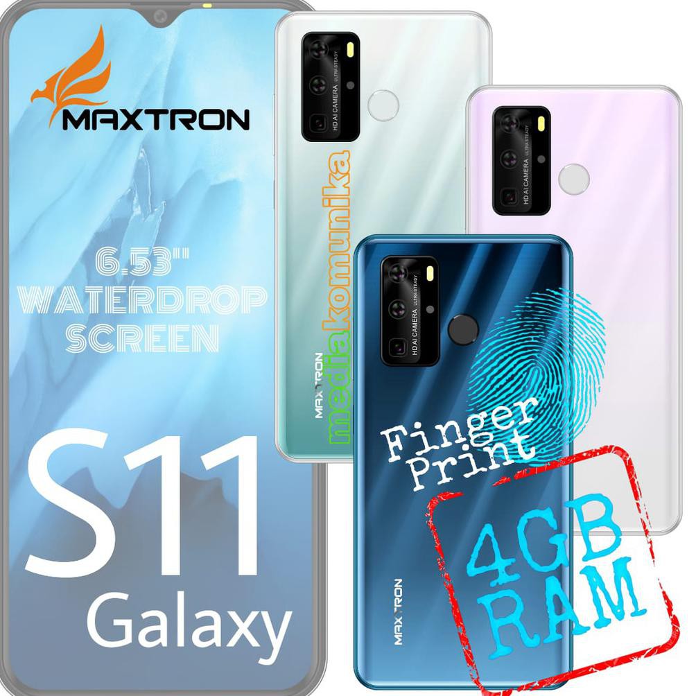✨ BISA COD✨ MAXTRON S11 GALAXY HP ANDROID 6.53 INCH 4G RAM 4GB ROM 32GB - WATERDROP -