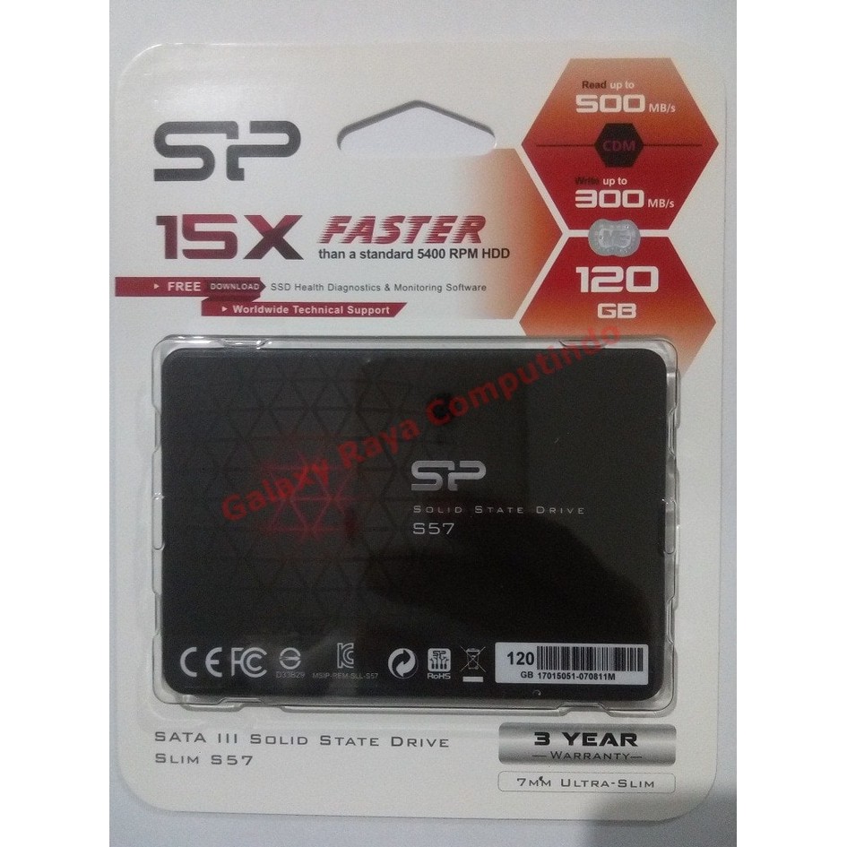 SSD SILICON POWER S57 120GB GARANSI RESMI 3 TAHUN