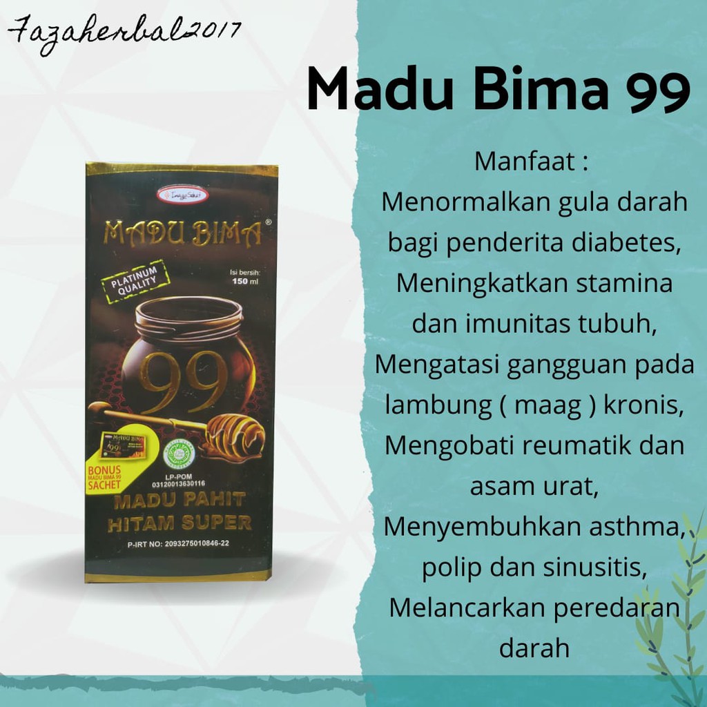 Madu Hitam Pahit Bima 99