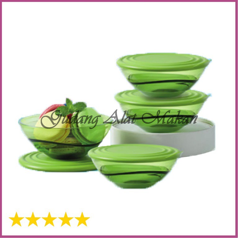 TUPPERWARE Eleganzia Bowl 600ml Hijau 1pcs