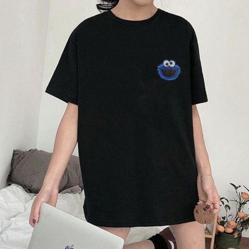 COCKIE MONSTER  / TERMURAH BAJU KAOS KATUN WANITA LENGAN PENDEK / TUMBLR TEE