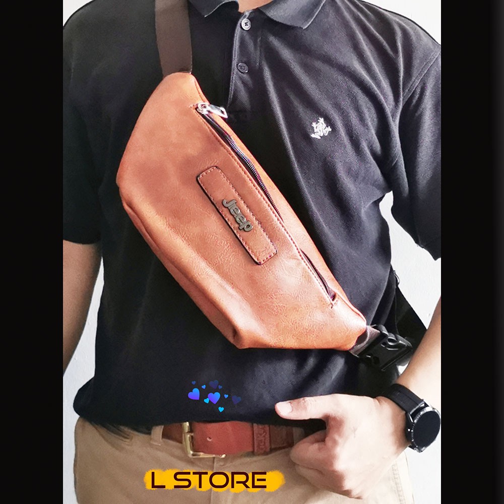 Waistbag Hnm Basic Virotex Tebal Lentur Real pict Tas import Ta wanita Fashion Pria