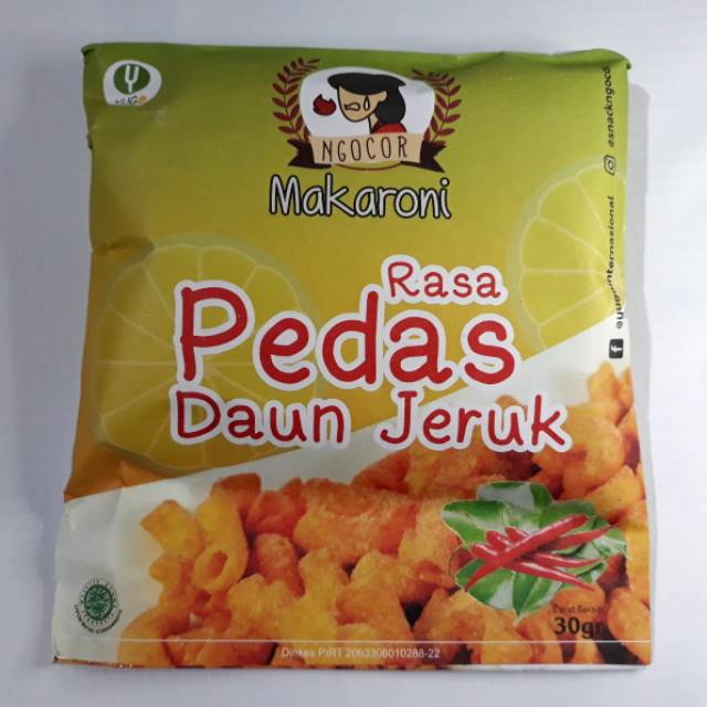 

Makaroni Ngocor Rasa Daun Jeruk Snack Pedas Murah