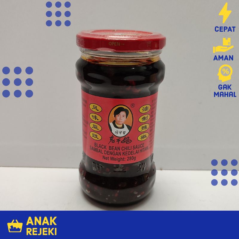 

Laoganma Black Bean Chili Sauce 280gr - Sambal Lao Gan Ma Black beans