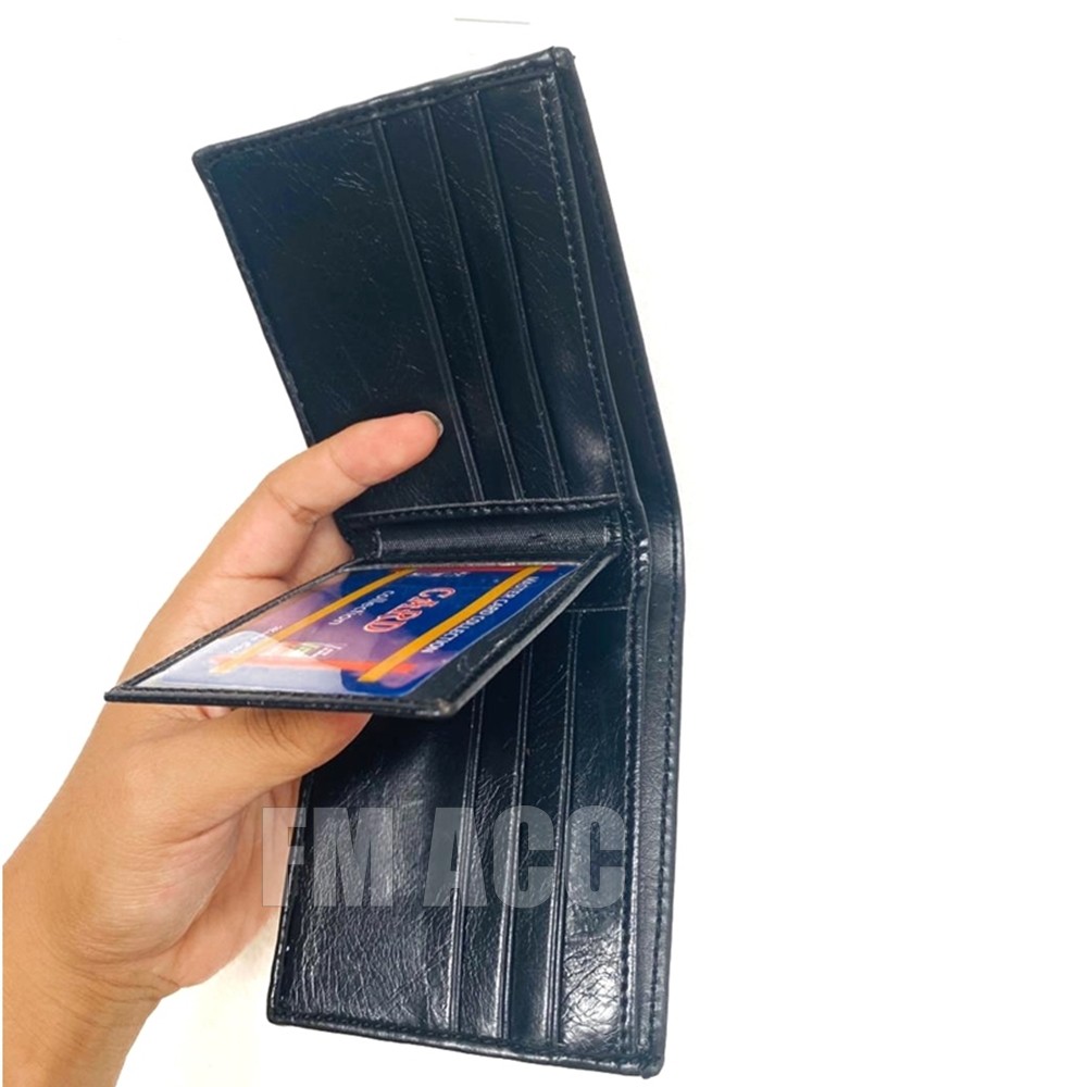 Dompet Pria Kulit Premium Terbaru Dompet Kartu Dompet Kulit Pria -Warna Hitam