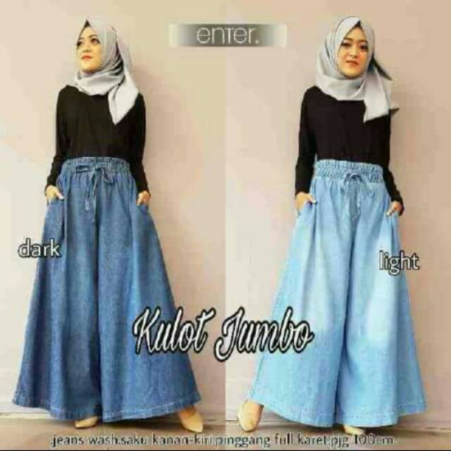 kulot jeans jumbo payung termurah....