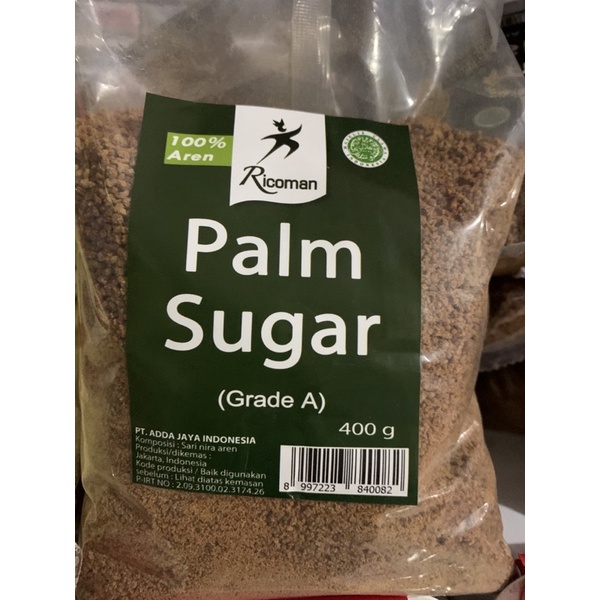 

ricoman palm sugar 400gram gula palem grade A asli 100%