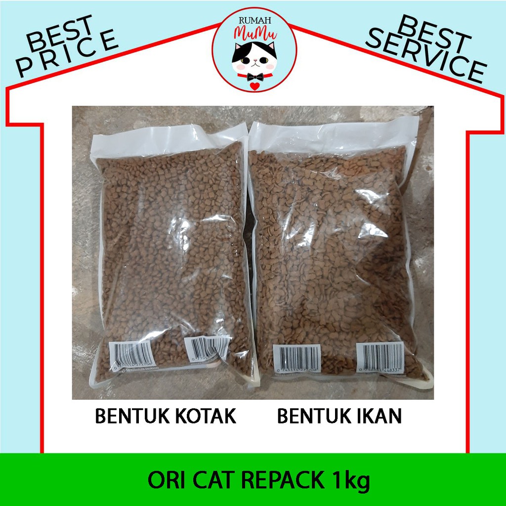 Dry Food ORICAT Repack 1kg MURAH BERKUALITAS