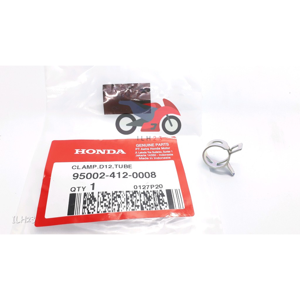 Klem D12 Selang Filter Udara Beat - Vario - CBR150 - Genio - Scoopy Original Honda 95002-412-0008