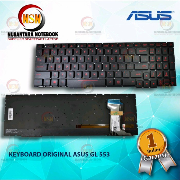 Keyboard Laptop Gaming Asus ROG Strix GL553 GL553V GL553VD GL553VE