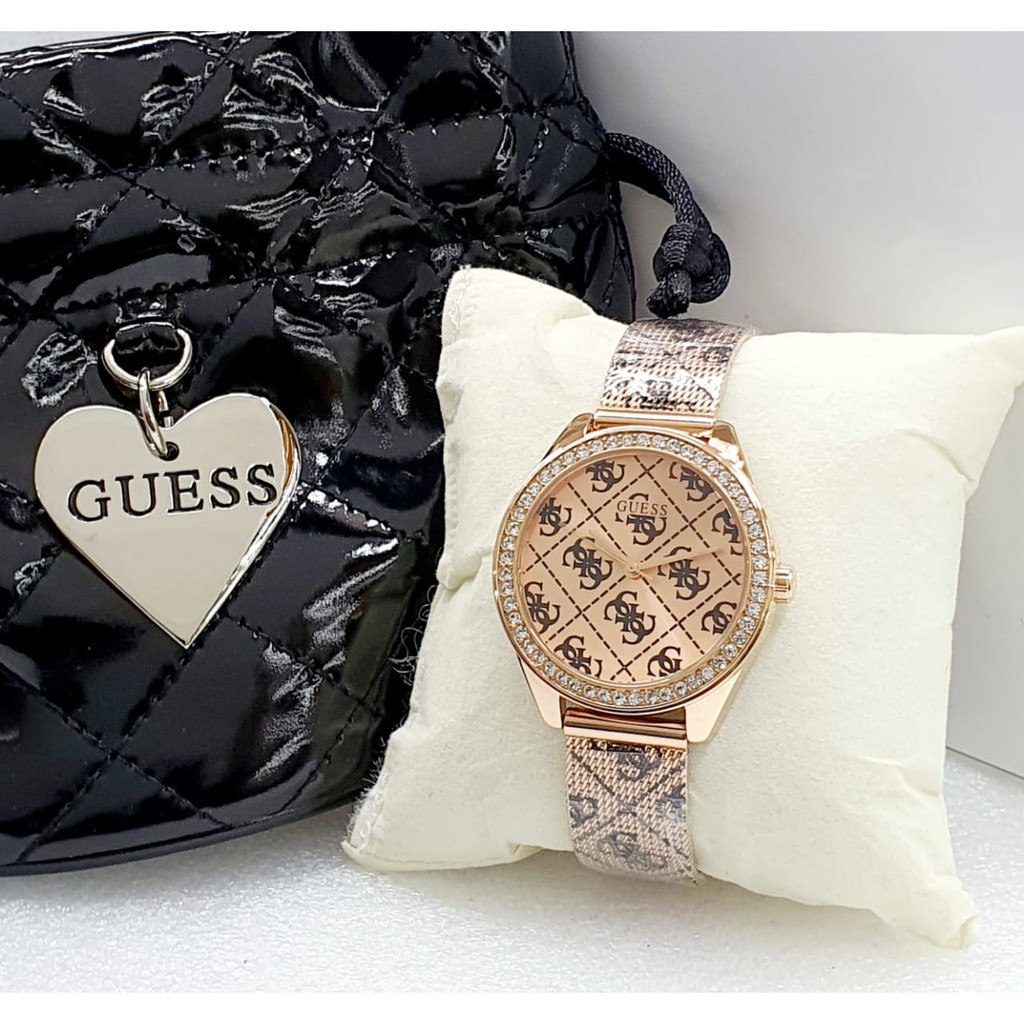 Guess 1279L3 Jam Tangan Formal Wanita Kekinian - Original - Tahan Air - Tali Pasir Stainless -