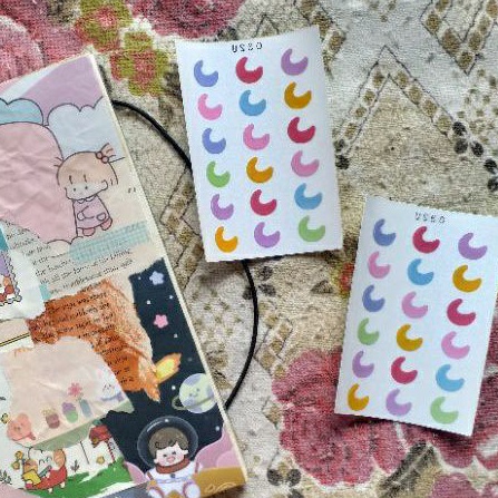 

UseoLab - Stiker Decoration Motif Bulan Dekorasi Scrapbook/Jurnal/Planner/Wall Decor