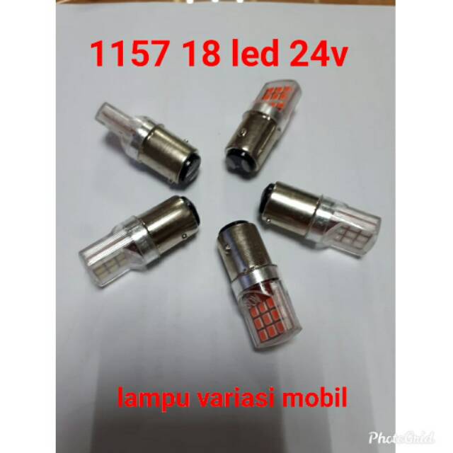 Lampu rem kaki2 1157 18 Led 24v mika kedip Flash
