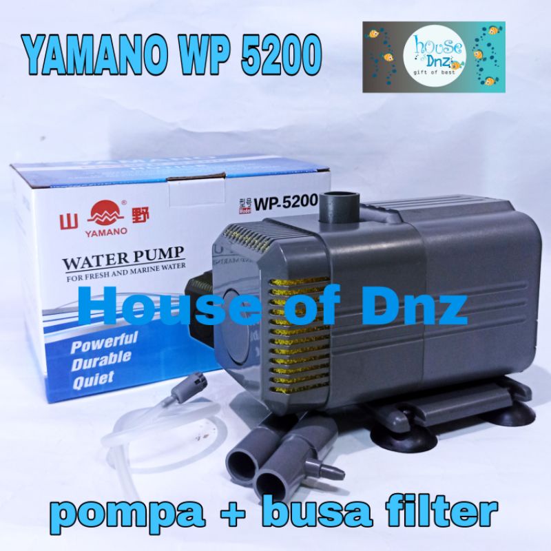 Yamano 5200 Pompa Celup Sirkulasi WP 5200 WP5200 Lengkap Busa Filter