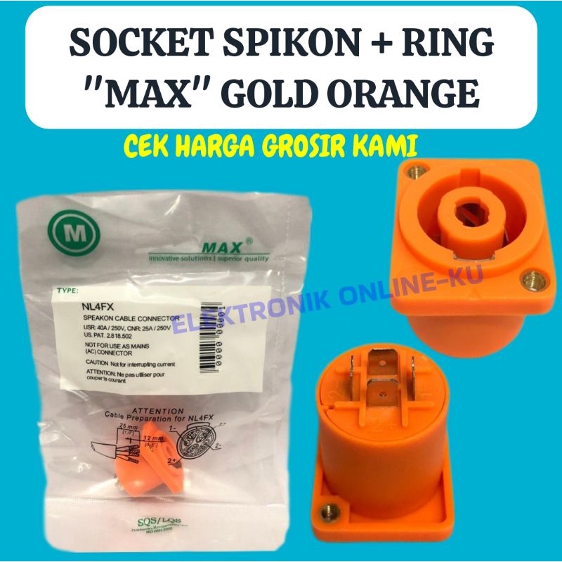 SOCKET SPIKON MAX + RING GOLD ORANGE