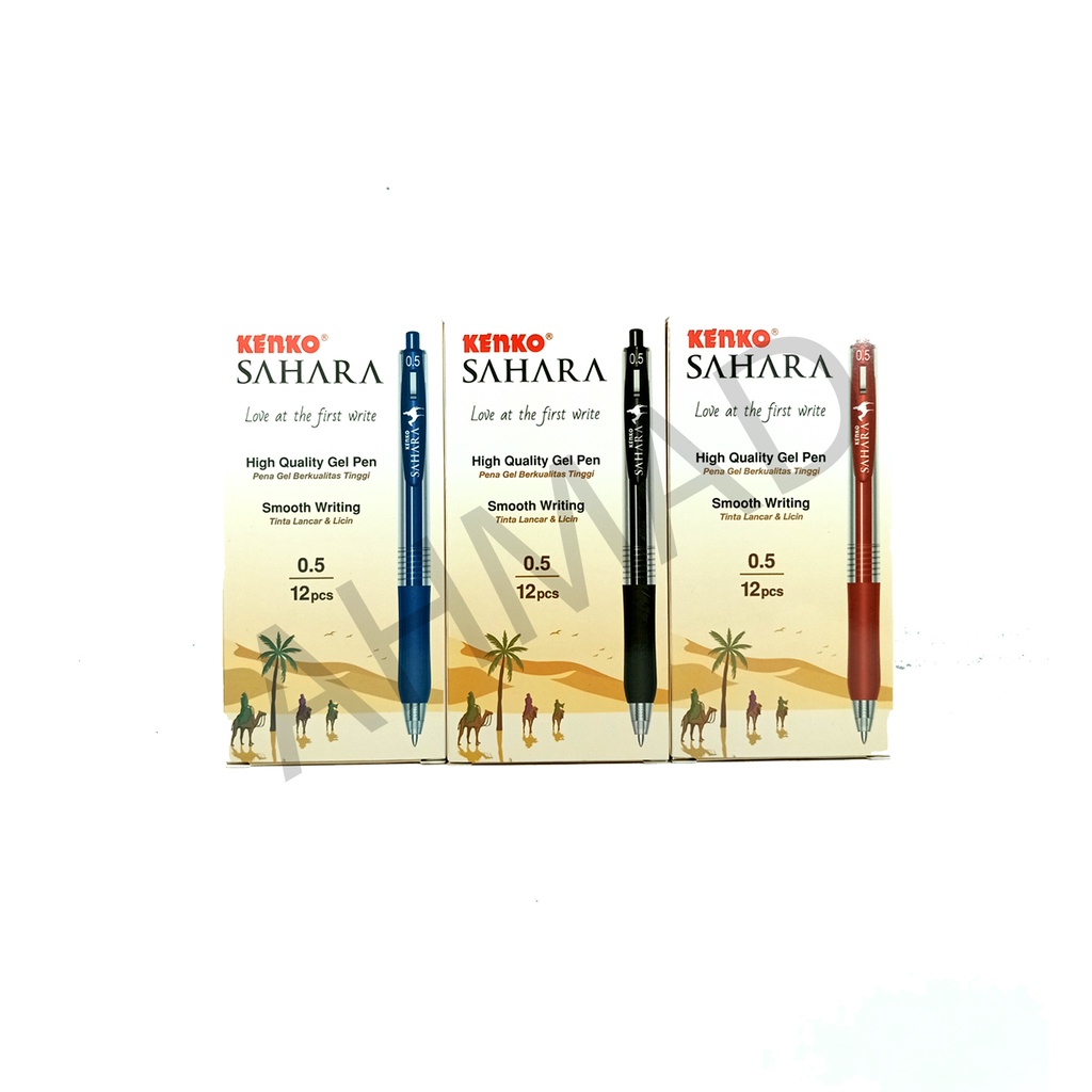 

Kenko Gel Pen Pena Jel SAHARA Warna / Hitam [ PCS ]