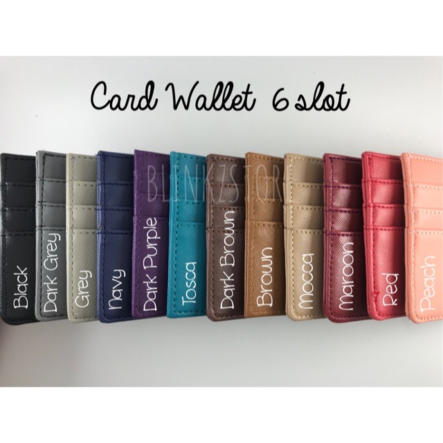 CARD HOLDER 6 SLOT / Dompet Kartu / Saffiano Leather