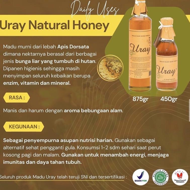 

Buruan beli MADU URAY NATURAL HONEY (450 GRAM) / MADU MURNI / PURE HONEY M07