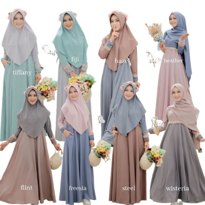 MOZBUE Raqumi Dress Gamis Wanita Dewasa Premium Baju Muslim Lebaran Haji Promo Idul Adha Best Seller