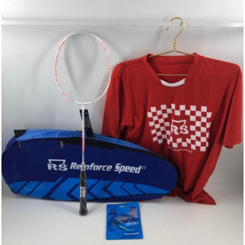 Raket Badminton Rs Iso Power 555 Evo Paket Senar-Kaos-Tas Original #98