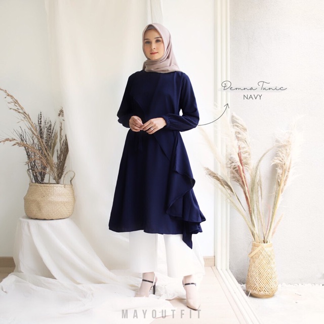 Demna Tunic Navy by Mayoutfit